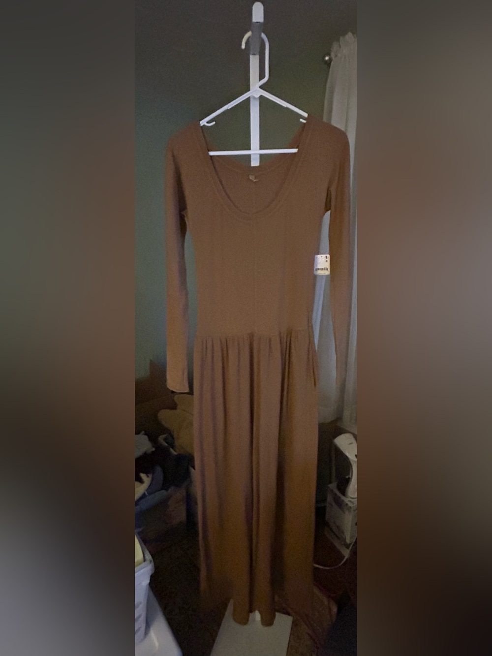 Free People Wide Leg Onesie in Camel Color